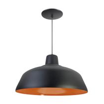 Kit 5 Luminária Pendente Retro 40cm Interior Laranja Com Fiação 110/220v