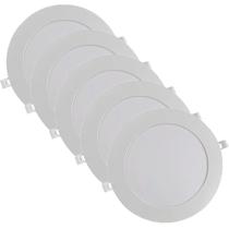 Kit 5 Luminária Plafon LED Redondo Embutir 18W 3000K (520,0041) - Noll LED