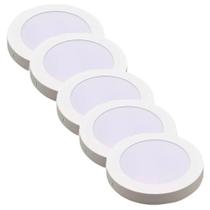 Kit 5 Luminária Plafon Led Redondo Sobrepor 24W 3000K - Noll Kit 5 Luminária Plafon Led Redondo Sobrepor 24W 3000K - Noll