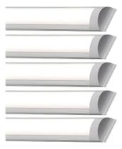 Kit 5 Luminária Slim Sobrepor Led 100cm 36w 40w Frio 6500k 1 Kit 5 Luminária Slim Sobrepor Led 100cm 36w 40w Frio 6500k 1