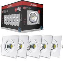 Kit 5 Luminária Spot LED 5W Cor Branco Frio 6500K AVANT
