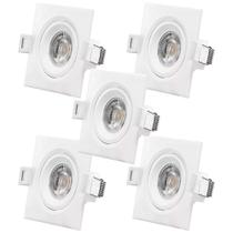 Kit 5 Luminária Spot LED Quadrado 7W - 6.500K Bivolt (520,0005) - Noll LED