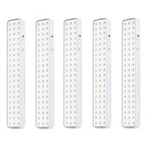 Kit 5 Luminárias de Emergência 60 Leds CTB Bivolt Recarregável 5W Kit 5 Luminárias de Emergência 60 Leds CTB Bivolt Recarregável 5W