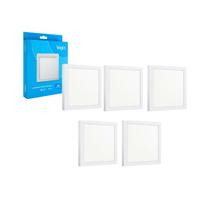 KIT 5 Luminárias DE Sobrepor LED 24W 6500K Quadrada