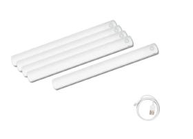 Kit 5 Luminárias Elegante Fina LED Sem Fio com Sensor de Presença 40cm Shark Blue