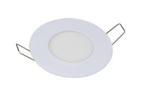 Kit 5 luminárias painel led 6w lux redondo embutir-6500k