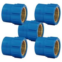 Kit 5 luva azul soldavel /rosca 25x1/2 krona