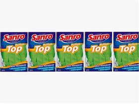 Kit 5 Luva De Borracha Sanro Top Verde - M