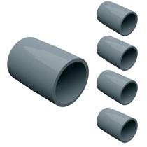 KIT 5 Luva Pvc Para Condulete Eletroduto 3/4 Cinza Masster