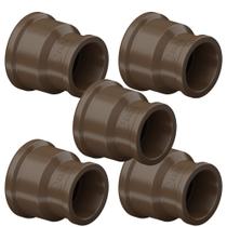 Kit 5 Luva Soldável Com Lisa Roscável PVC Marrom Canos Água Fria 1/2x3/4” Polegadas 50x25mm Tigre Kit 5 Luva Soldável Com Lisa Roscável PVC Marrom Canos Água Fria 1/2x3/4” Polegadas 50x25mm Tigre