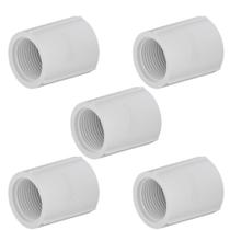 Kit 5 Luva Soldável Com Rosca Roscável PVC Marrom Canos Tubos Água Fria 1.1/2” Polegadas 50mm Tigre