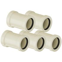 Kit 5 Luva Soldável CPVC Correr Aquatherm Condução Canos Tubo Água Quente Predial De 3/4" 22mm Tigre