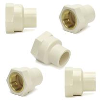 Kit 5 Luva Transição 22 X 3/4 Cpvc Água Quente Conector