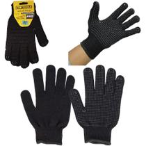 Kit 5 Luvas De Malha Pigmentada Preta Tamanho Unico Pro