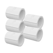 Kit 5 Luvas Tigre Com Rosca Roscável 3/4"x3/4" (25MM) Branca