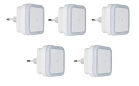 Kit 5 Luz Noturna Abajour Led tomadaSensor Acende Automático Kit 5 Luz Noturna Abajour Led tomadaSensor Acende Automático