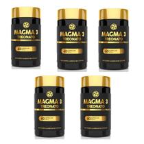 Kit 5 Magma 3 Treonato 500mg 5x60 cps Floral Ervas