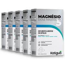 Kit 5 Magnésio 5 Fontes Dose Máx. Katiguá 210mg 60 Cápsulas Kit 5 Magnésio 5 Fontes Dose Máx. Katiguá 210mg 60 Cápsulas