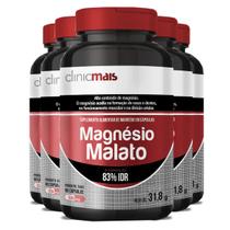 Kit 5 Magnésio Malato ClinicMais 60 Capsulas