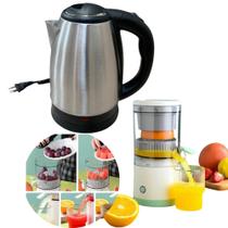 Kit 5 - Mamãe de Ouro - Chaleira Jarra Elétrica + Espremedor Elétrico Portátil