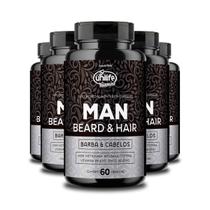 Kit 5 Man Beard & HairUnilife60 Cápsulas 600mg