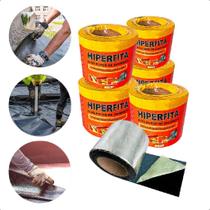 Kit 5 Manta Asfáltica FitaTelhado Autoadesiva 10 cm X 10m Kit 5 Manta Asfáltica FitaTelhado Autoadesiva 10 cm X 10m