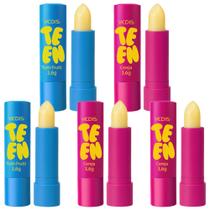 Kit 5 Manteiga de Cacau Teen Equinácea Cereja Tutifrutti 3,6g und Hidratação e Proteção dos Lábios