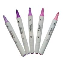 Kit 5 Marcador Criativo Flow Tons de Rosa - Ponta Dupla Cis