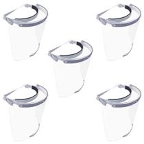 Kit 5 Máscara Protetor Facial Transparente Confortável