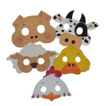 Kit 5 Máscaras Animais Fazendinha