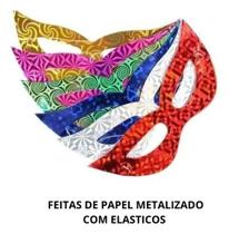 Kit 5 Máscaras Carnaval Metalizadas Com Elástico Festas