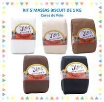 Kit 5 Massas De Biscuit Jl 1 Kg Cores De Pele