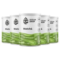 Kit 5 Matchá em pó Chá Verde Ocean Drop Vegano 125g