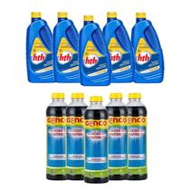 Kit 5 Maxfloc Hth +5 Algicida De Manutençao E Limpeza Piscina