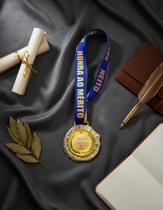 Kit 5 Medalhas Honra ao Mérito 60mm com Cordão para Premiações Esportivas