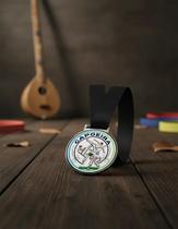 Kit 5 Medalhas Para Capoeira Artes Marciais 50mm Com Fita Preta Kit 5 Medalhas Para Capoeira Artes Marciais 50mm Com Fita Preta