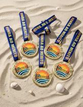 Kit 5 Medalhas Para Vôlei De Praia Premiação 60mm Com Cordão Kit 5 Medalhas Para Vôlei De Praia Premiação 60mm Com Cordão