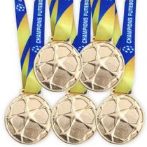 Kit 5 Medalhas Premium de Metal Brilhante Para Premiação Esporte 55mm com Cordão Honra ao Mérito Kit 5 Medalhas Premium de Metal Brilhante Para Premiação Esporte 55mm com Cordão Honra ao Mérito
