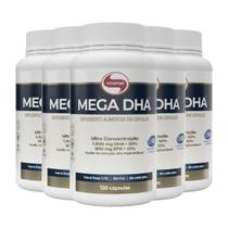 Kit 5 Mega DHA 1500mg Vitafor 120 Cápsulas