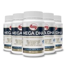 Kit 5 Mega DHA 1500mg Vitafor 60 Cápsulas Kit 5 Mega DHA 1500mg Vitafor 60 Cápsulas