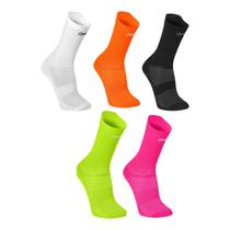 Kit 5 Meias corrida meia run esportiva cano alto respirável, meia alta performance e desempenho conforto tecnologia Kit 5 Meias corrida meia run esportiva cano alto respirável, meia alta performance e desempenho conforto tecnologia