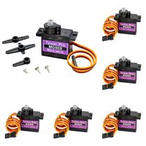 Kit 5 Micro Servo Motor Towerpro Mg90S Metalgear +Acessórios