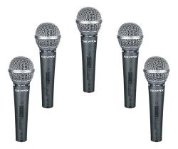 Kit 5 Microfone Dinâmico Profissional Sk M48 Karaoke Vocal Cor Preto Kit 5 Microfone Dinâmico Profissional Sk M48 Karaoke Vocal Cor Preto