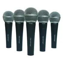 Kit 5 Microfones Profissionais de Mão SK-M58-5- SKYPIX Kit 5 Microfones Profissionais de Mão SK-M58-5- SKYPIX