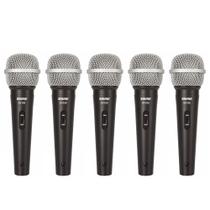 Kit 5 Microfones Profissionais Dinâmico SV 100 - SHURE