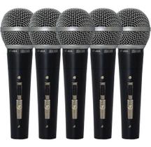 Kit 5 Microfones Vocais Profissionais Com Chave Ht-48 Csr