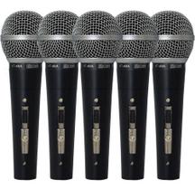 Kit 5 Microfones Vocais Profissionais Com Chave Ht-48 Csr Kit 5 Microfones Vocais Profissionais Com Chave Ht-48 Csr