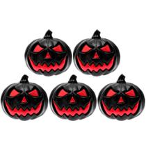 Kit 5 Mini Abóbora 3D Preta Decoração de Halloween e Dia das Bruxas Atacado Festa Kit 5 Mini Abóbora 3D Preta Decoração de Halloween e Dia das Bruxas Atacado Festa