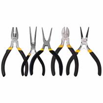 Kit 5 Mini Alicates Fertak Precisão Mola Cabo Emborrachado Kit 5 Mini Alicates Fertak Precisão Mola Cabo Emborrachado
