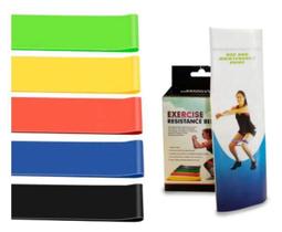 Kit 5 Mini Band Elástico Exercício Academia Treino Em Casa